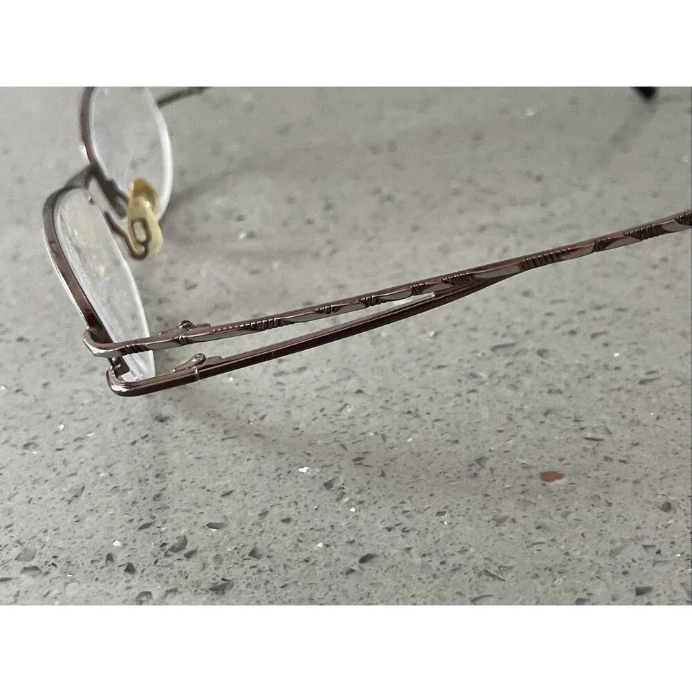 MDX Half-Rim Eyeglass FRAMES ONLY MDS 52-17-135 10 brown bronze titanium